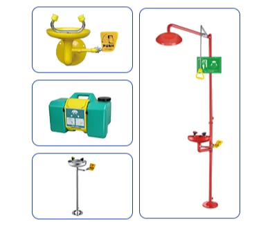 eye wash and shower station