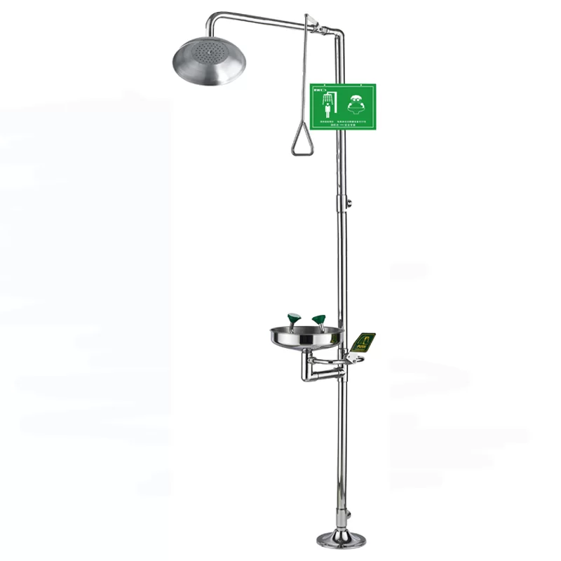 Floor Mounted Safety Shower with Eyewash