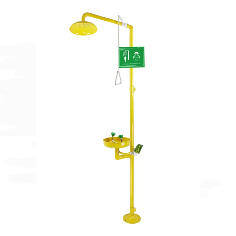 Floor Mounted Safety Shower with Eyewash