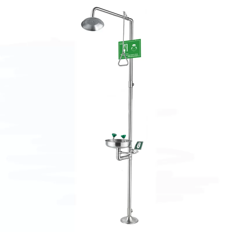 Floor Mounted Safety Shower with Eyewash